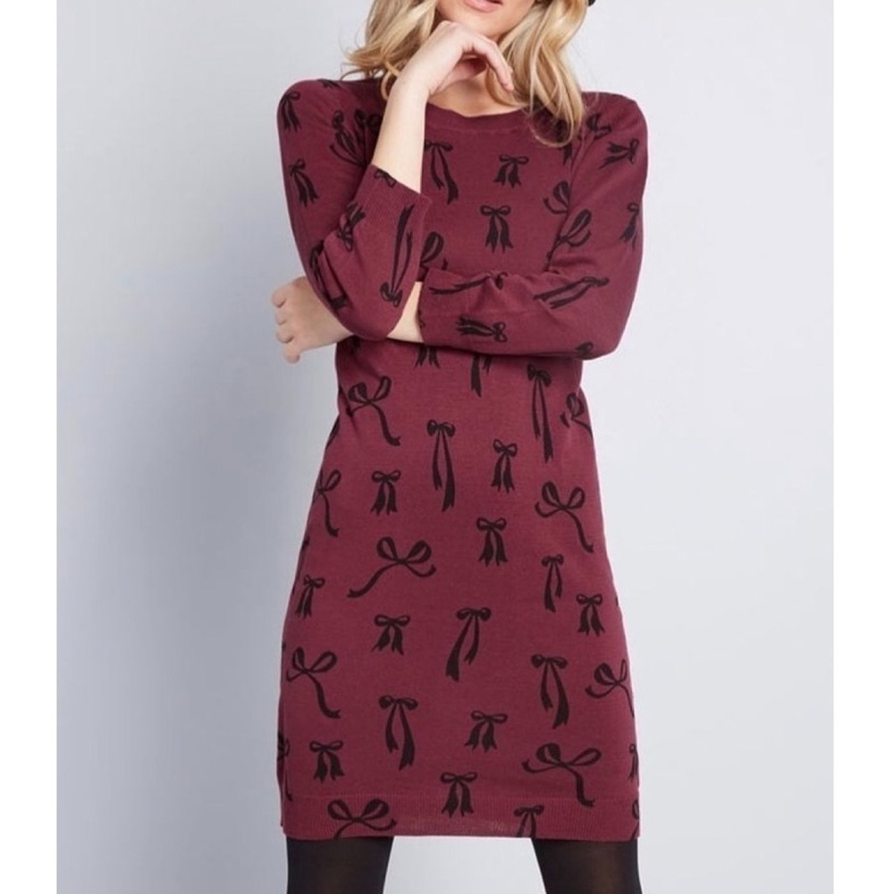 ModCloth Bow Sweater dress NWOT